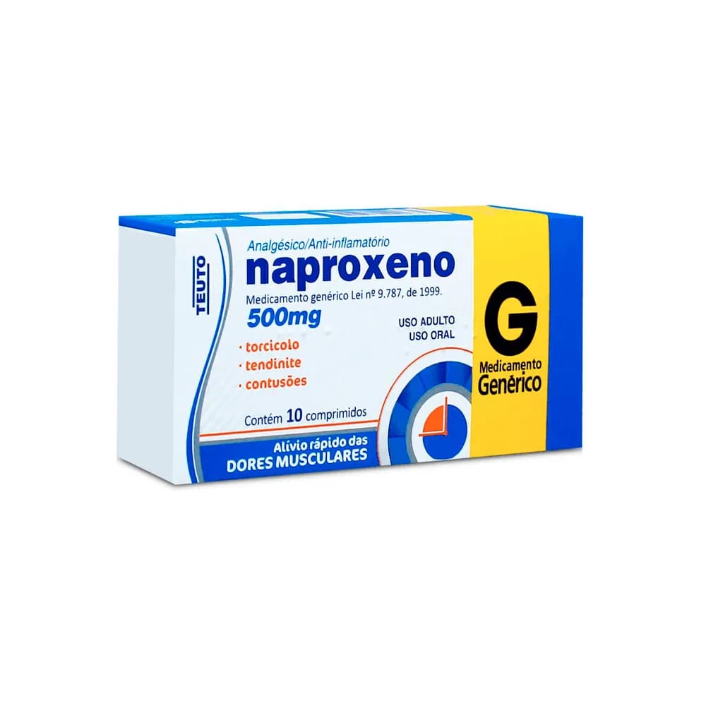 Naproxeno 500mg Teuto 10 Comprimidos