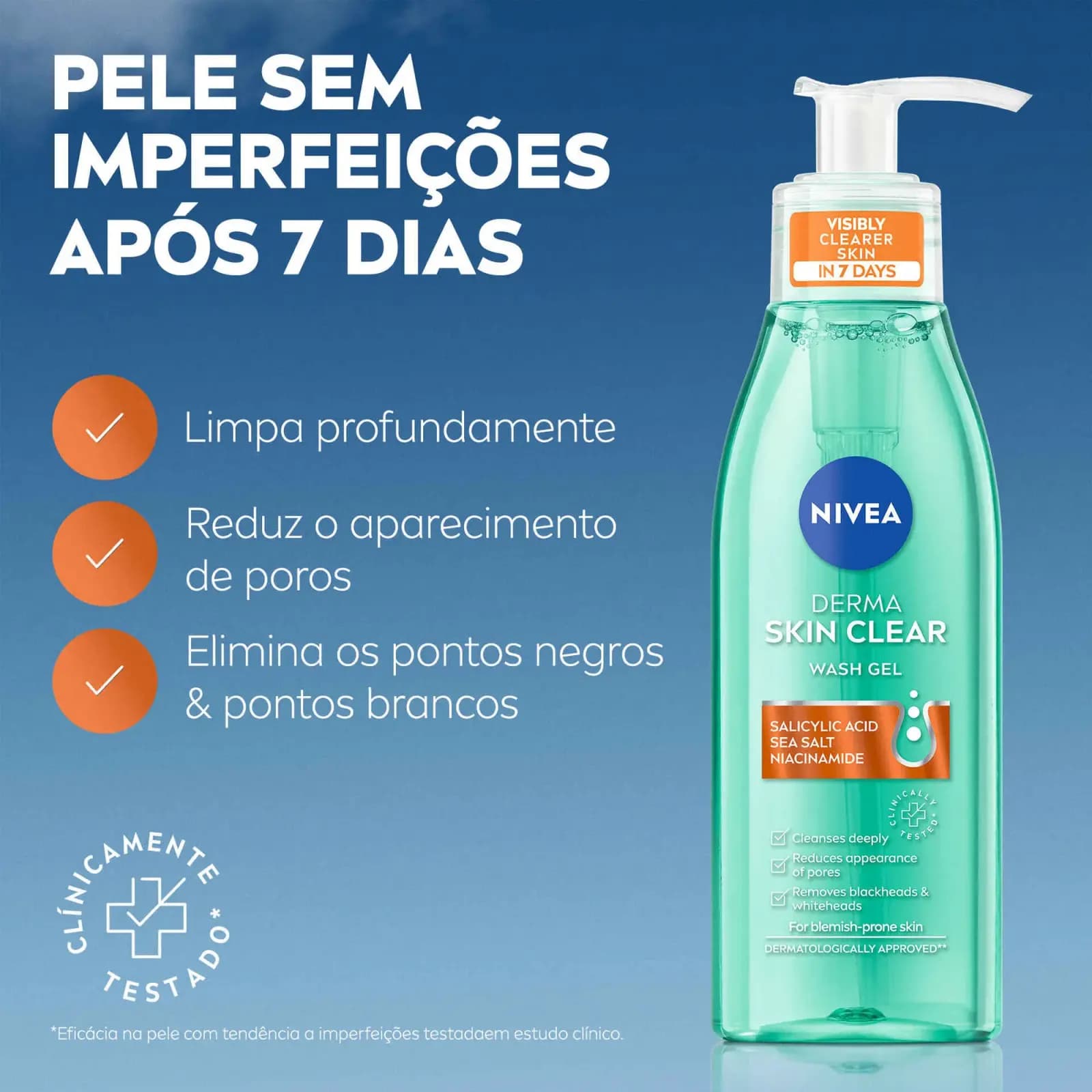 Nivea Derma Skin Clear Gel de Limpeza Facial Limpeza Facial